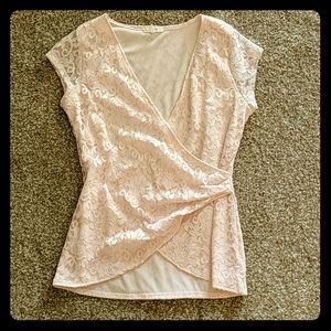 Maurice's blush pink lace top